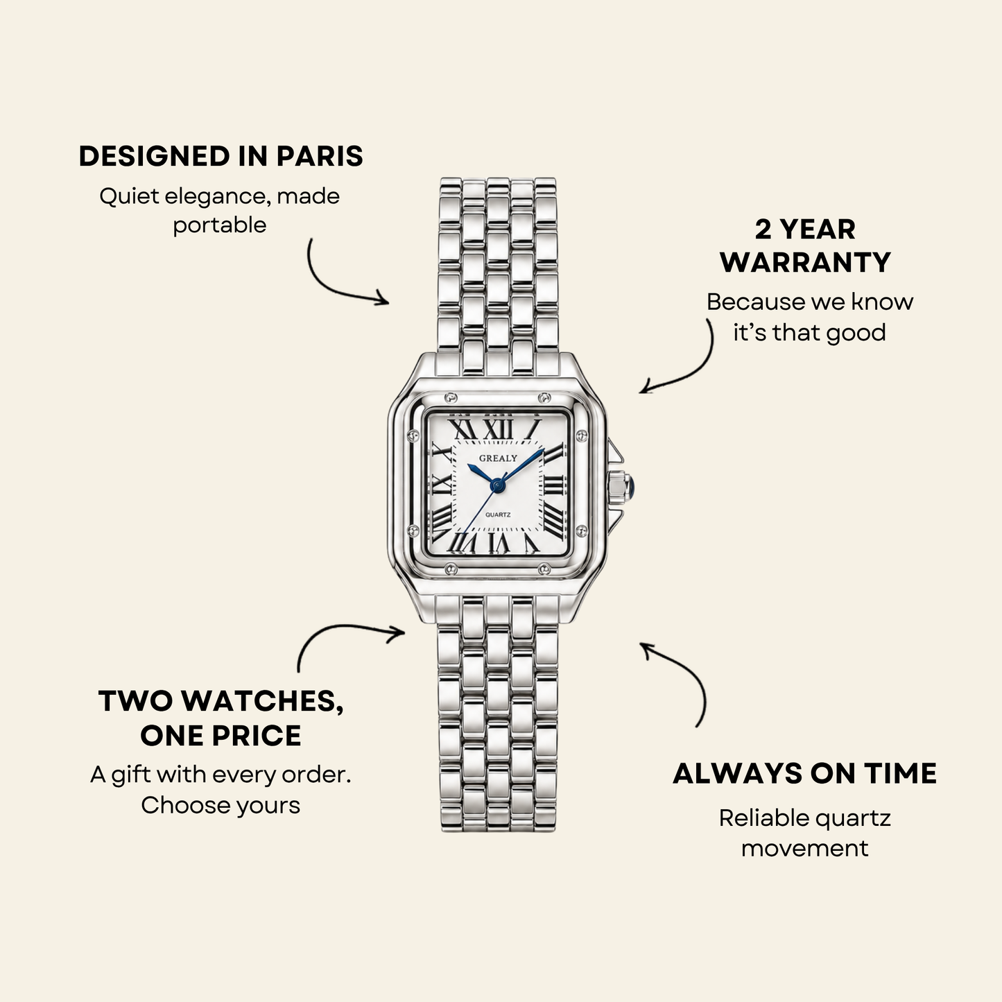 Le Marais Watch Silver